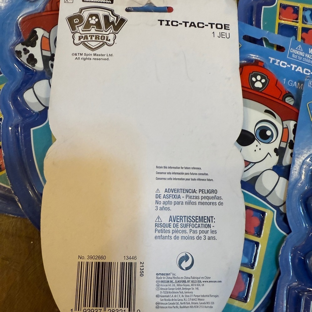 Paw Patrol Tic-Tac-Toe Game Blue and Red Nickelodeon 
Dalmatian Travel Game - Picture 6 of 13
